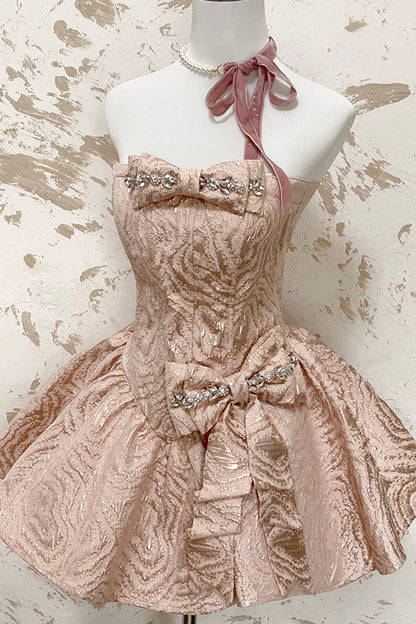 Sweet Lolita Dress - Fragrance Miss, 2 Colors, Bow Detail - Lolita Coordinate Dress - main product image