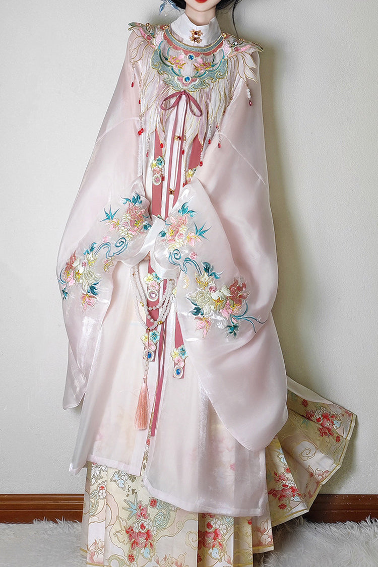 Sweet Lolita Dress - Fragrant Flower Rain, Pink, High Waist, Women's Style - additional product view 3