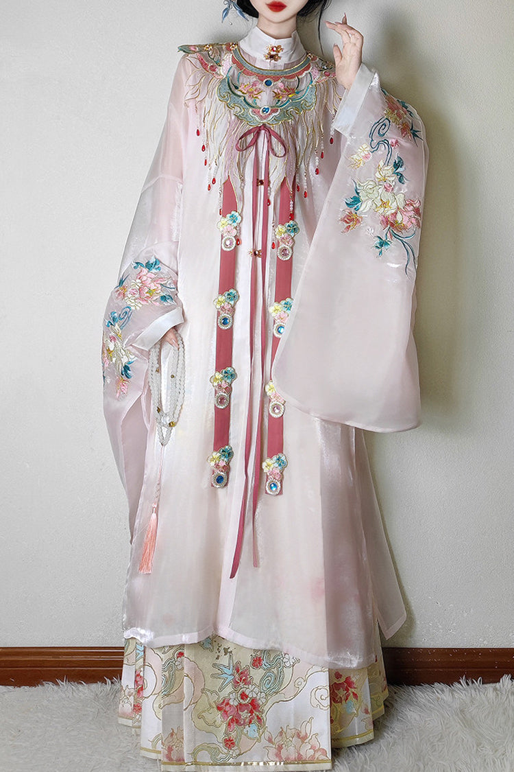 Sweet Lolita Dress - Fragrant Flower Rain, Pink, High Waist, Women's Style - main product image