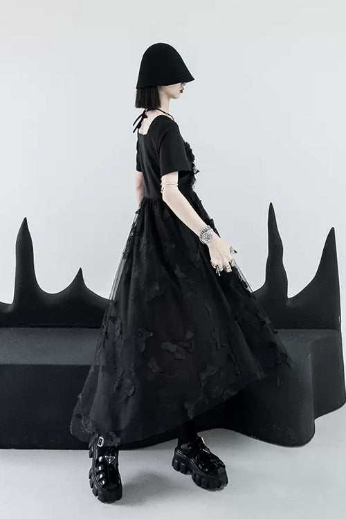 Sweet Lolita Dress - French Square Collar, 2 Colors, High-Low Hem, Square Collar - additional product view 4