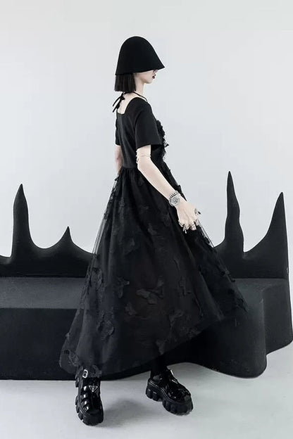 Sweet Lolita Dress - French Square Collar, 2 Colors, High-Low Hem, Square Collar - additional product view 4