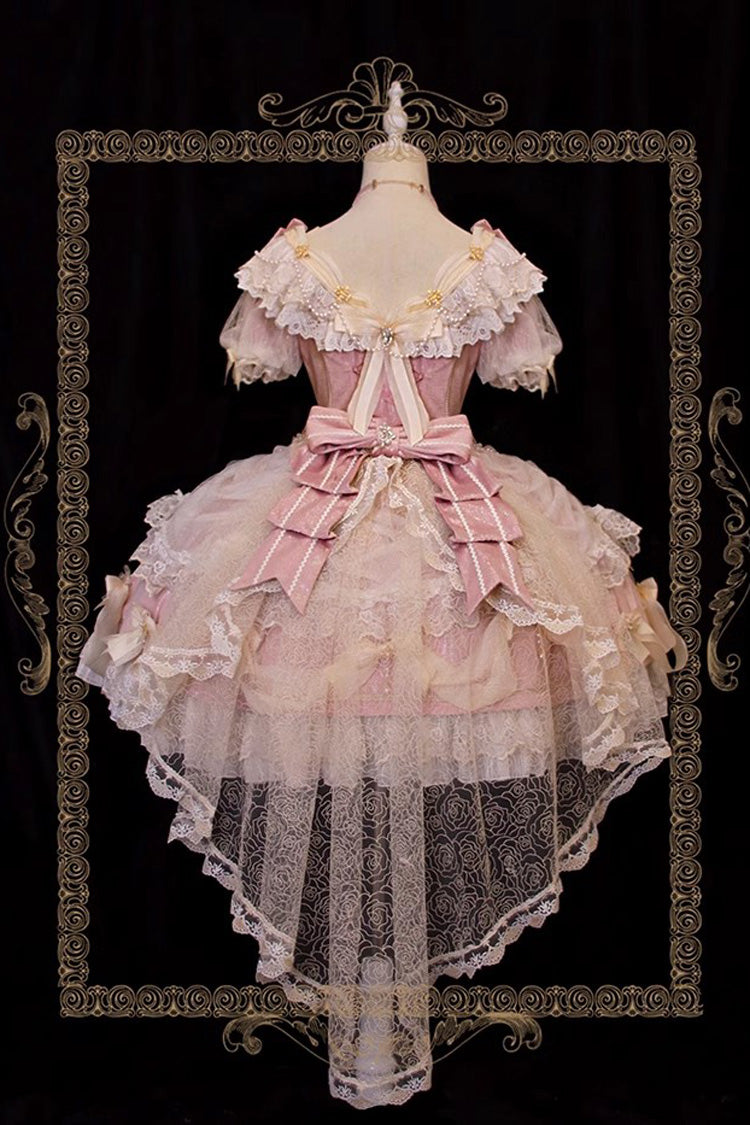 Sweet Lolita Dress - Girls' Day, Pink, Bow Detail, Lace Trim, Ruffled - additional product view 7