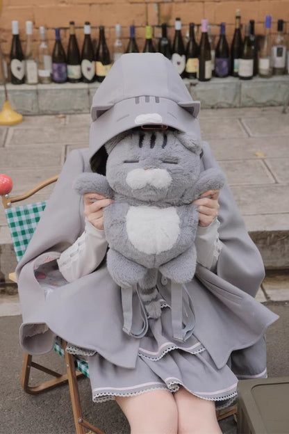 Sweet Lolita Dress - Gloomy Cat, Gray, Ruffled, Layered - Kawaii Statement Dress - additional product view 2