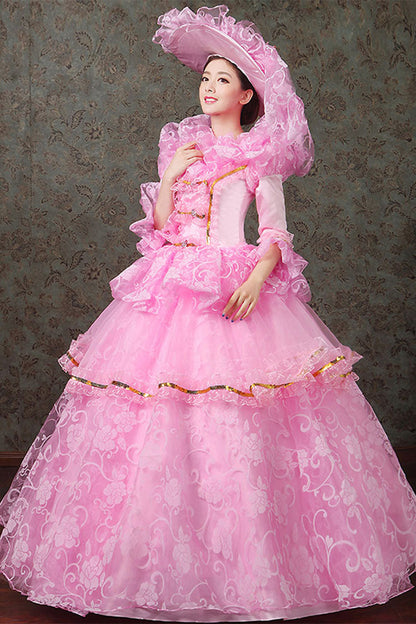 Sweet Lolita Dress - Half Sleeves Diamond Button High, 4 Colors, High Waist, Printed - additional product view 2