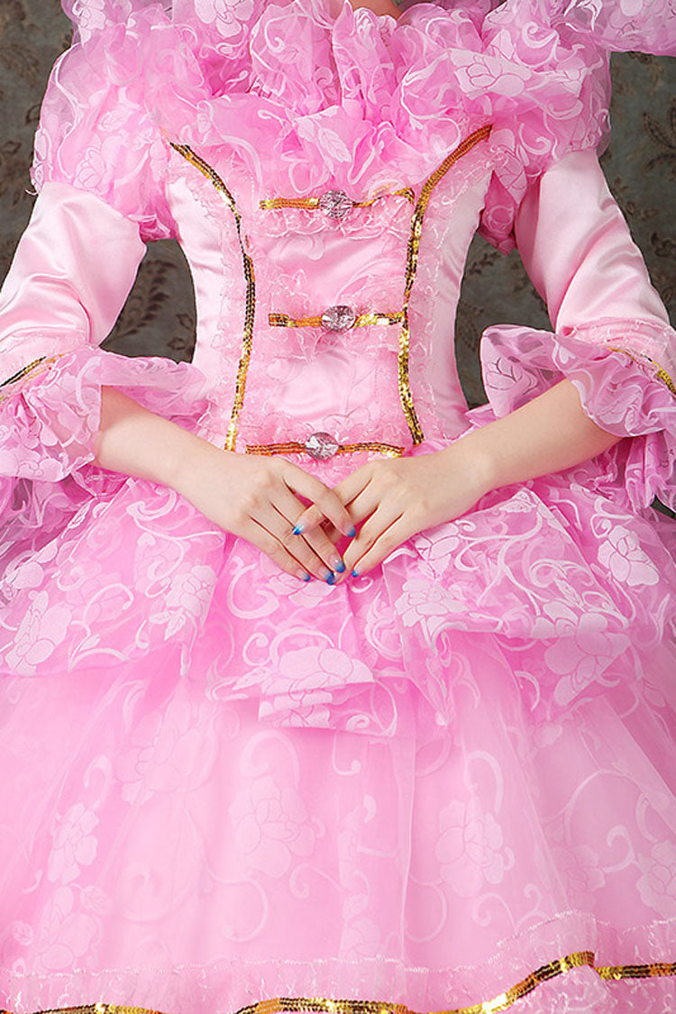 Sweet Lolita Dress - Half Sleeves Diamond Button High, 4 Colors, High Waist, Printed - additional product view 5