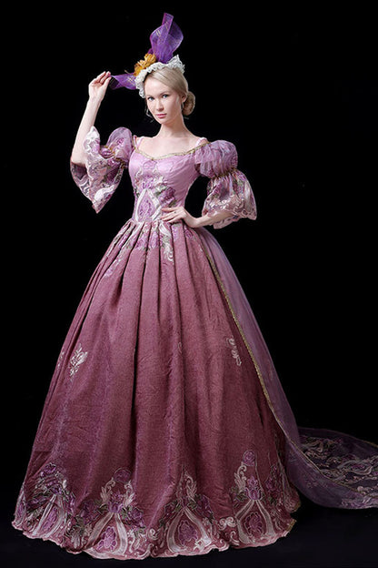 Sweet Lolita Dress - Half Sleeves High Waisted Hollow, 2 Colors, High Waist, Printed - additional product view 2