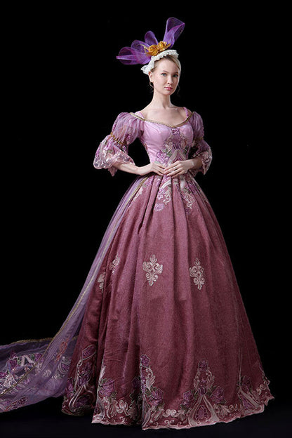 Sweet Lolita Dress - Half Sleeves High Waisted Hollow, 2 Colors, High Waist, Printed - additional product view 3