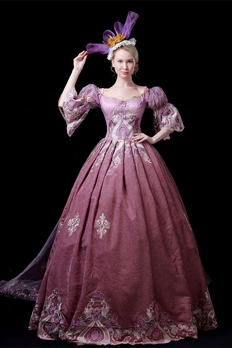 Sweet Lolita Dress - Half Sleeves High Waisted Hollow, 2 Colors, High Waist, Printed - additional product view 4