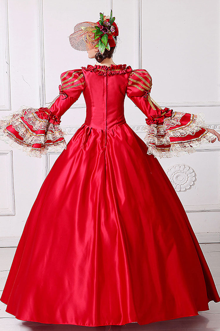Sweet Lolita Dress - Half Sleeves Multi-layer Trumpet, 3 Colors, High Waist, Printed - additional product view 4