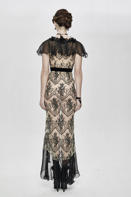 Sweet Lolita Dress - High End, Black, Slit Detail, Zipper Detail, Women's Style - additional product view 5