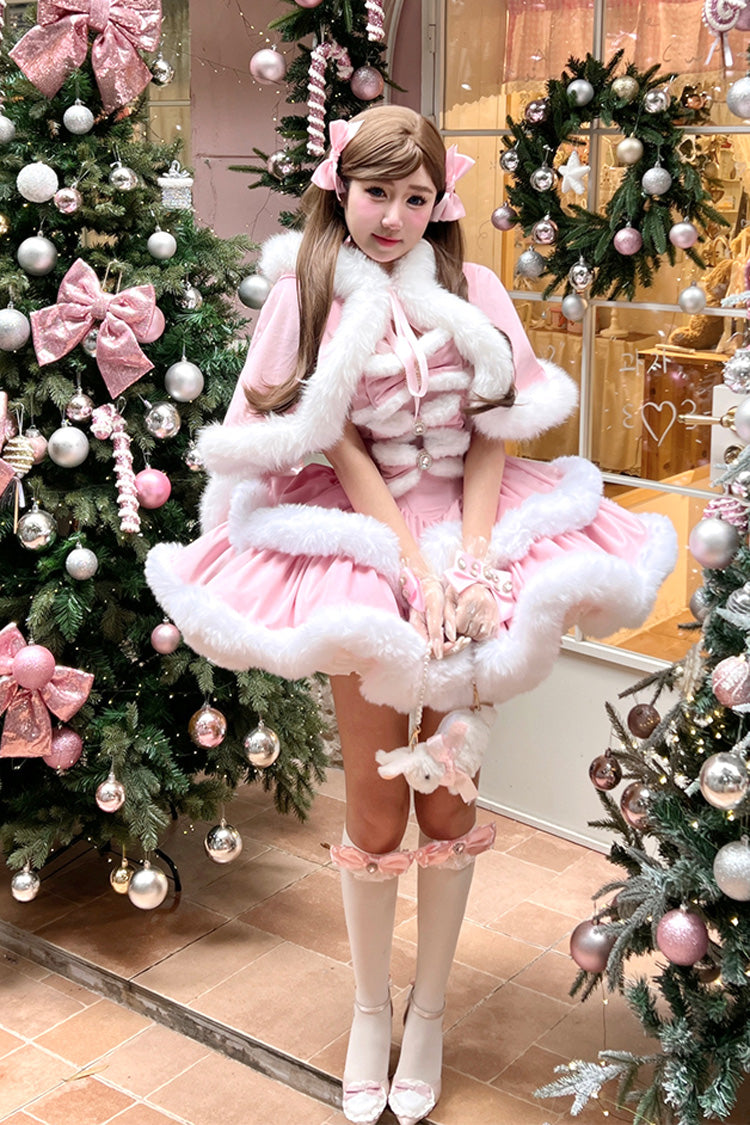 Sweet Lolita Dress - Holiday, Pink, Layered, Bow Detail - Lolita Coordinate Dress - additional product view 9