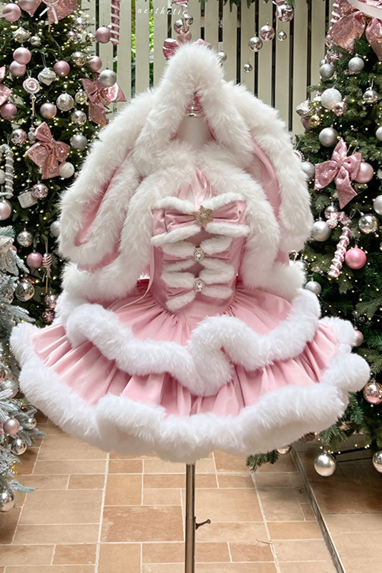 Sweet Lolita Dress - Holiday, Pink, Layered, Bow Detail - Lolita Coordinate Dress - additional product view 11