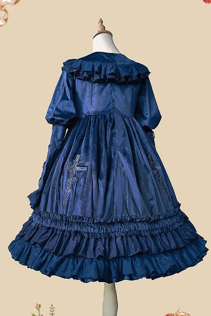 Sweet Lolita Dress - Holy Fruit Manor, 2 Colors, Puff Sleeves, Ruffled, Printed - additional product view 17