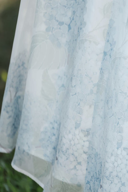 Sweet Lolita Dress - Hydrangea Message, White, Ruffled, Printed, Chinese-Inspired Style - additional product view 16