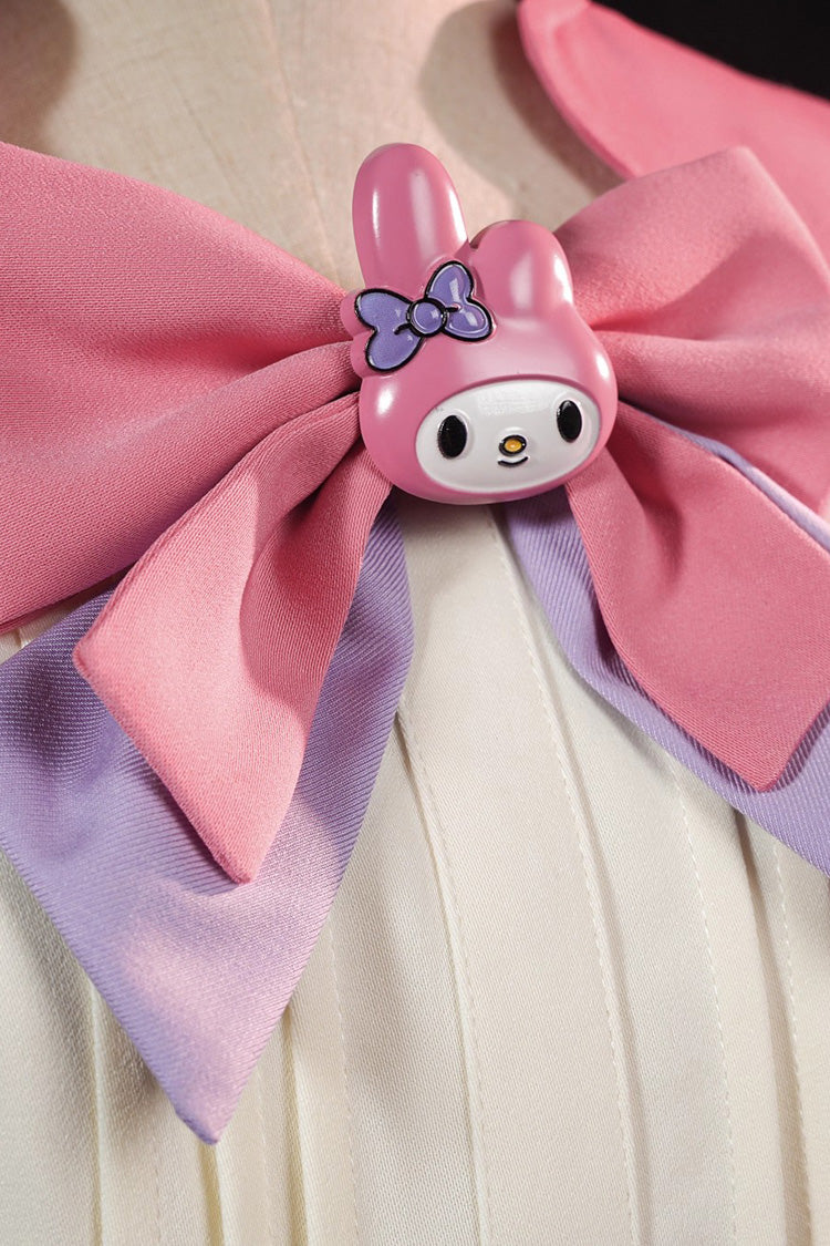 Sweet Lolita Dress - Identity V, Pink, Ruffled, Lace-Up, Bow Detail - additional product view 3