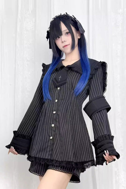 Sweet Lolita Dress - Japanese, 4 Colors, Long Sleeves, Bow Detail, Lace Trim - main product image