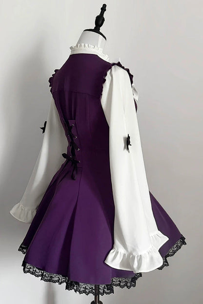 Sweet Lolita Dress - Jirai Kei Stand Collar, 4 Colors, Stand Collar, Long Sleeves - additional product view 2