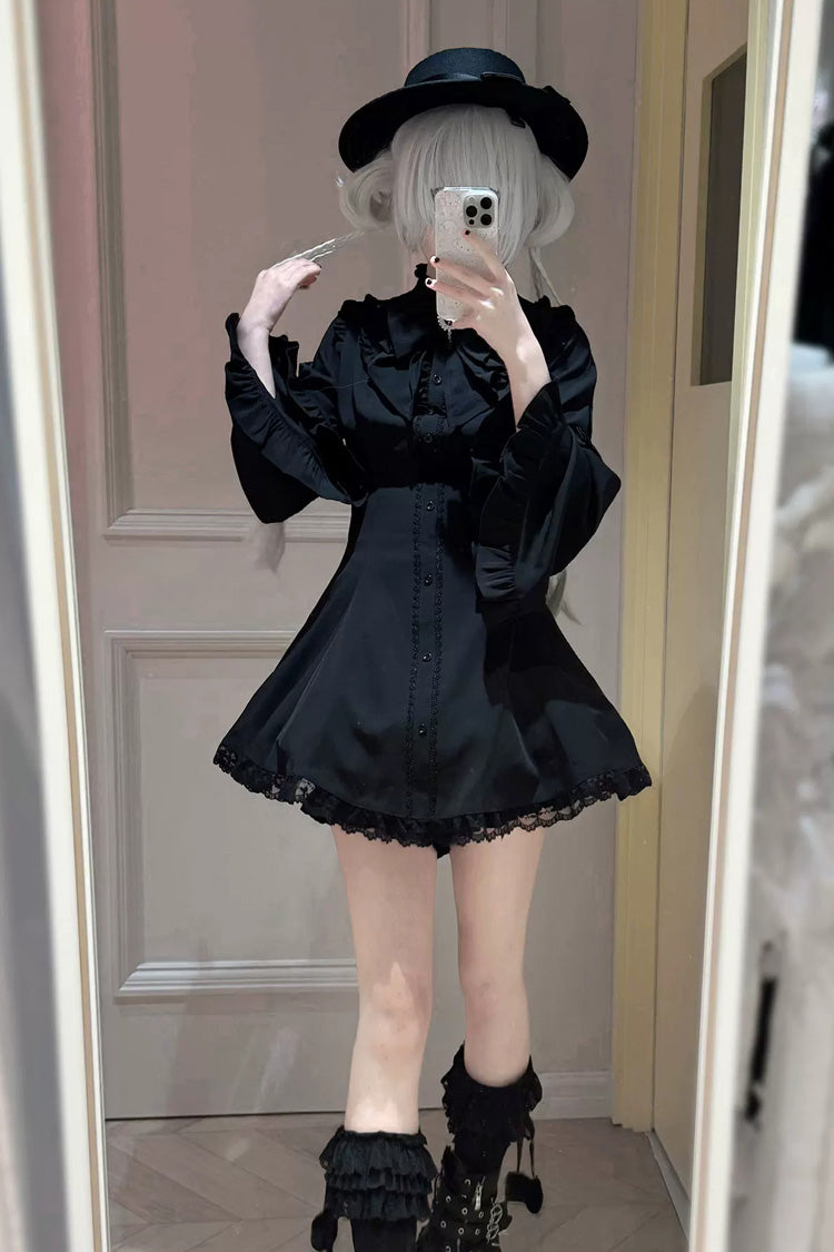 Sweet Lolita Dress - Jirai Kei Stand Collar, 4 Colors, Stand Collar, Long Sleeves - additional product view 5