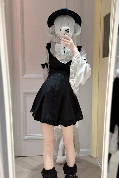 Sweet Lolita Dress - Jirai Kei Stand Collar, 4 Colors, Stand Collar, Long Sleeves - additional product view 6