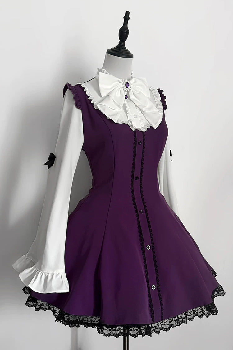 Sweet Lolita Dress - Jirai Kei Stand Collar, 4 Colors, Stand Collar, Long Sleeves - main product image