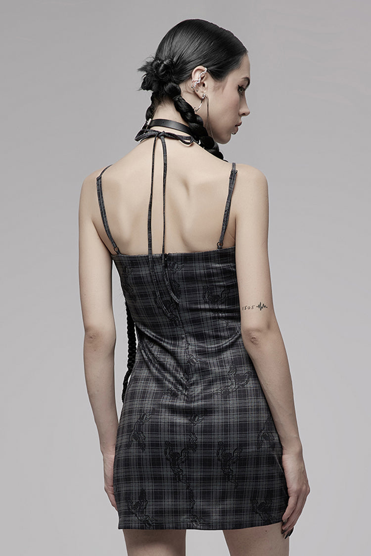Sweet Lolita Dress - Knitted Stretch Hollow-carved, Gray, Women's Style, Printed - additional product view 3