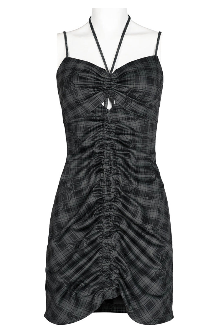 Sweet Lolita Dress - Knitted Stretch Hollow-carved, Gray, Women's Style, Printed - additional product view 5