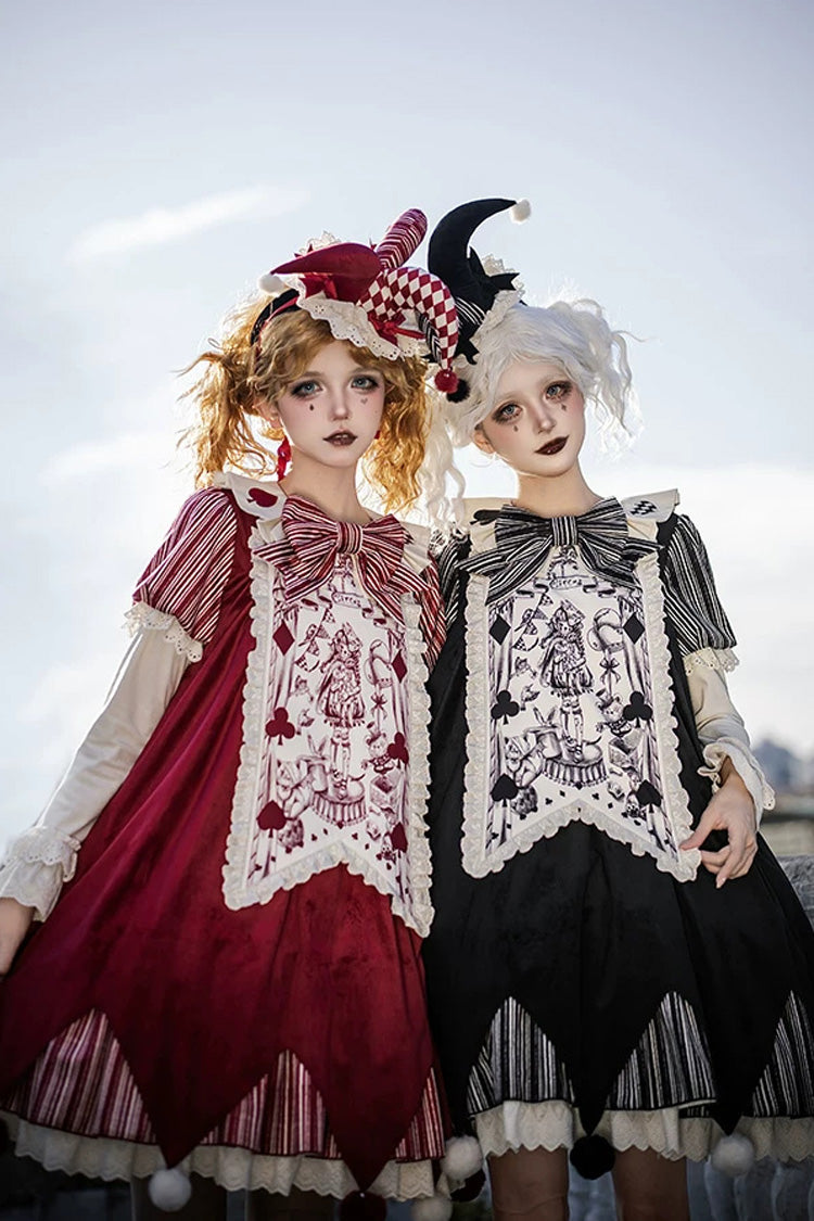 Sweet Lolita Dress - Letters And Poems · Doll Mask, Red, Long Sleeves, Gothic Style - additional product view 8