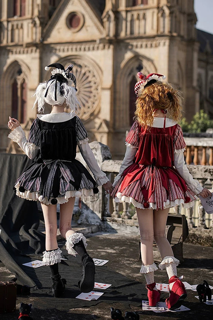 Sweet Lolita Dress - Letters And Poems · Doll Mask, Red, Long Sleeves, Gothic Style - additional product view 9