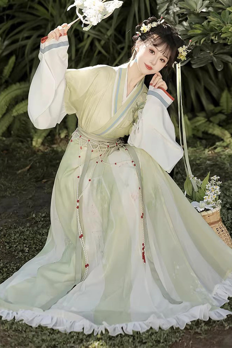 Sweet Lolita Dress - Lily Of The Valley, 3 Colors, Ruffled, Printed, Embroidered - additional product view 8