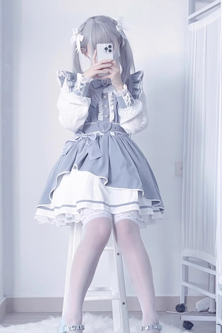 Sweet Lolita Dress - Little Idol, 6 Colors, Bow Detail, Lace Trim, Ruffled - additional product view 3
