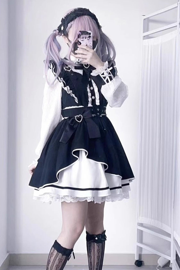 Sweet Lolita Dress - Little Idol, 6 Colors, Bow Detail, Lace Trim, Ruffled - additional product view 6