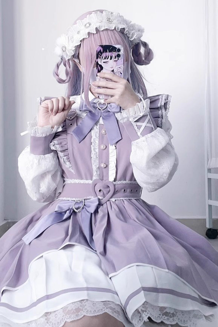 Sweet Lolita Dress - Little Idol, 6 Colors, Bow Detail, Lace Trim, Ruffled - additional product view 9