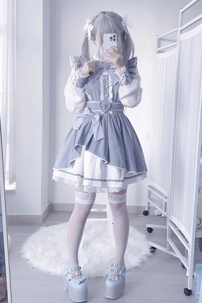 Sweet Lolita Dress - Little Idol, 6 Colors, Bow Detail, Lace Trim, Ruffled - main product image