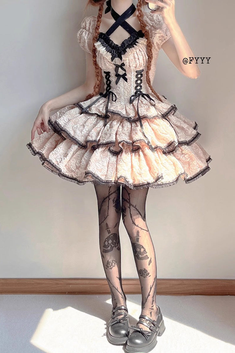 Sweet Lolita Dress - Medea Kiss, Ivory, Gothic Style, Layered - additional product view 3