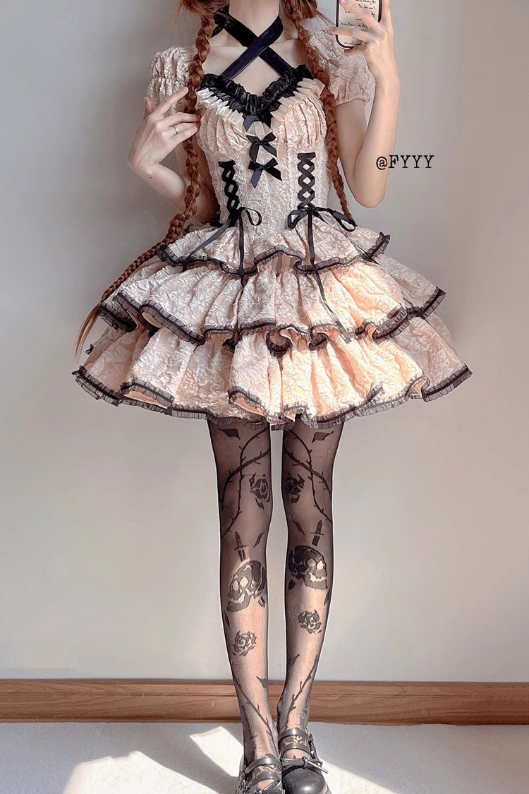 Sweet Lolita Dress - Medea Kiss, Ivory, Gothic Style, Layered - additional product view 4