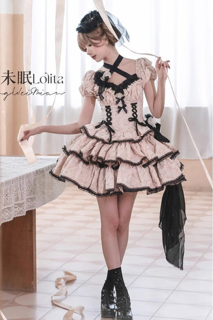Sweet Lolita Dress - Medea Kiss, Ivory, Gothic Style, Layered - additional product view 7