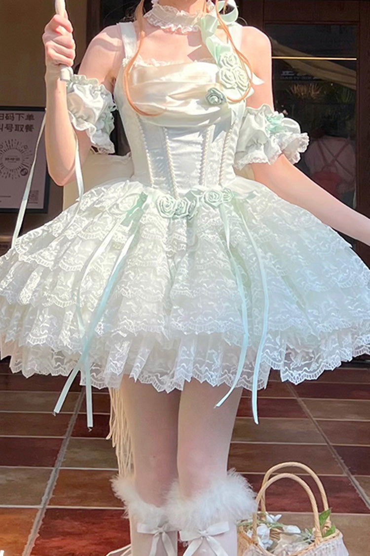 Sweet Lolita Dress - Mint Green Angel Sweetheart, Green, Layered, Ballet-Inspired Style - additional product view 7