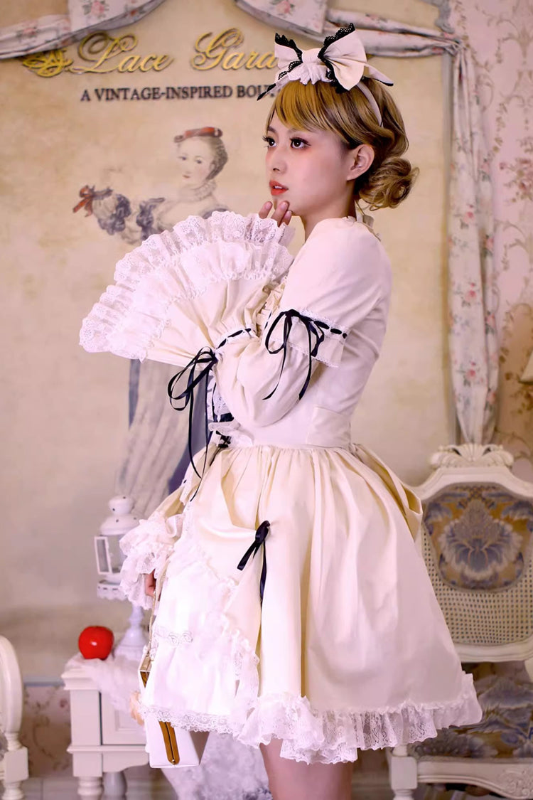 Sweet Lolita Dress - Miss Rella, 9 Colors, Detachable Detail, Layered, Lace-Up - additional product view 10