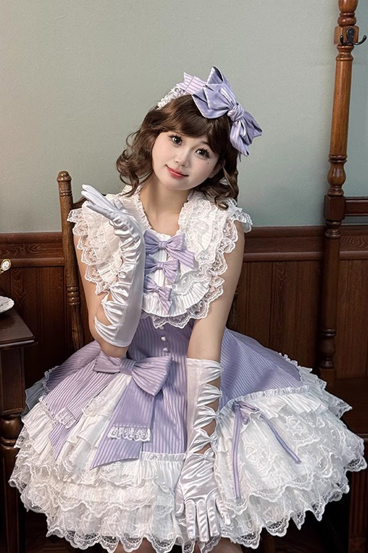 Sweet Lolita Dress - Miss Tsundere, Purple, Lace Trim, Ruffled, Layered - additional product view 10