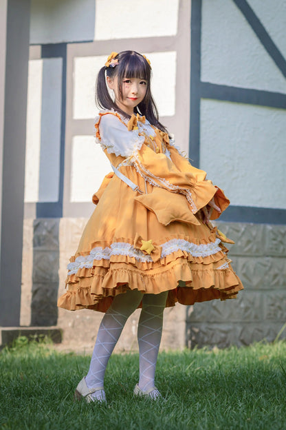 Sweet Lolita Dress - Multi-color, 3 Colors, Bow Detail, Ruffled, Embroidered - additional product view 5