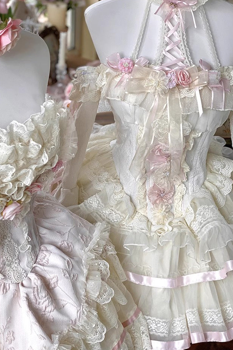 Sweet Lolita Dress - Multi-color Ballet Of Flora, Multi-Color, Lace Trim, Ruffled - additional product view 4