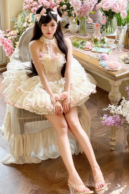 Sweet Lolita Dress - Multi-color Ballet Of Flora, Multi-Color, Lace Trim, Ruffled - additional product view 8