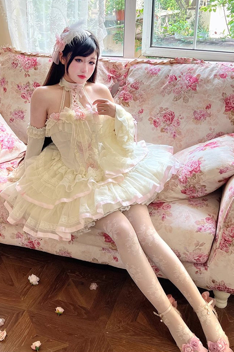 Sweet Lolita Dress - Multi-color Ballet Of Flora, Multi-Color, Lace Trim, Ruffled - additional product view 10