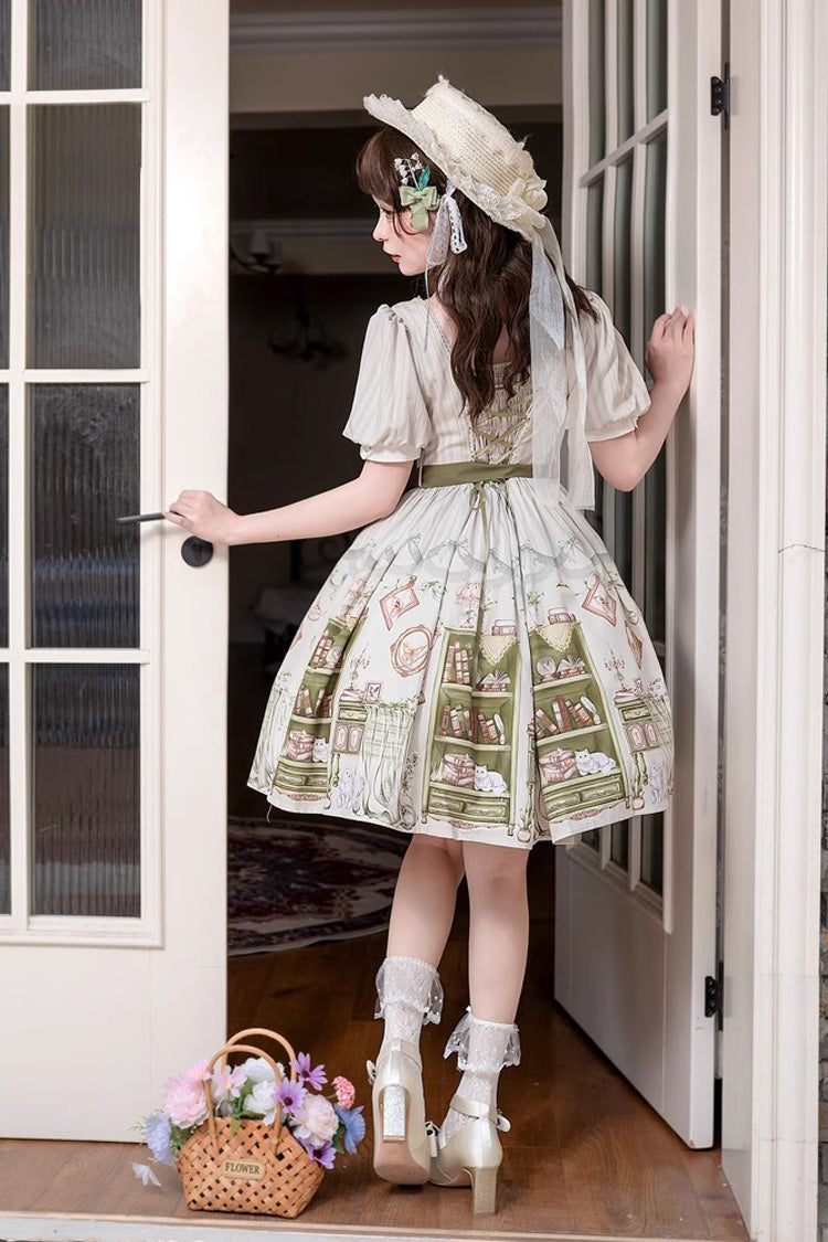 Sweet Lolita Dress - Multi-Color, Bow Detail, Printed - Tea Party Dress - additional product view 2