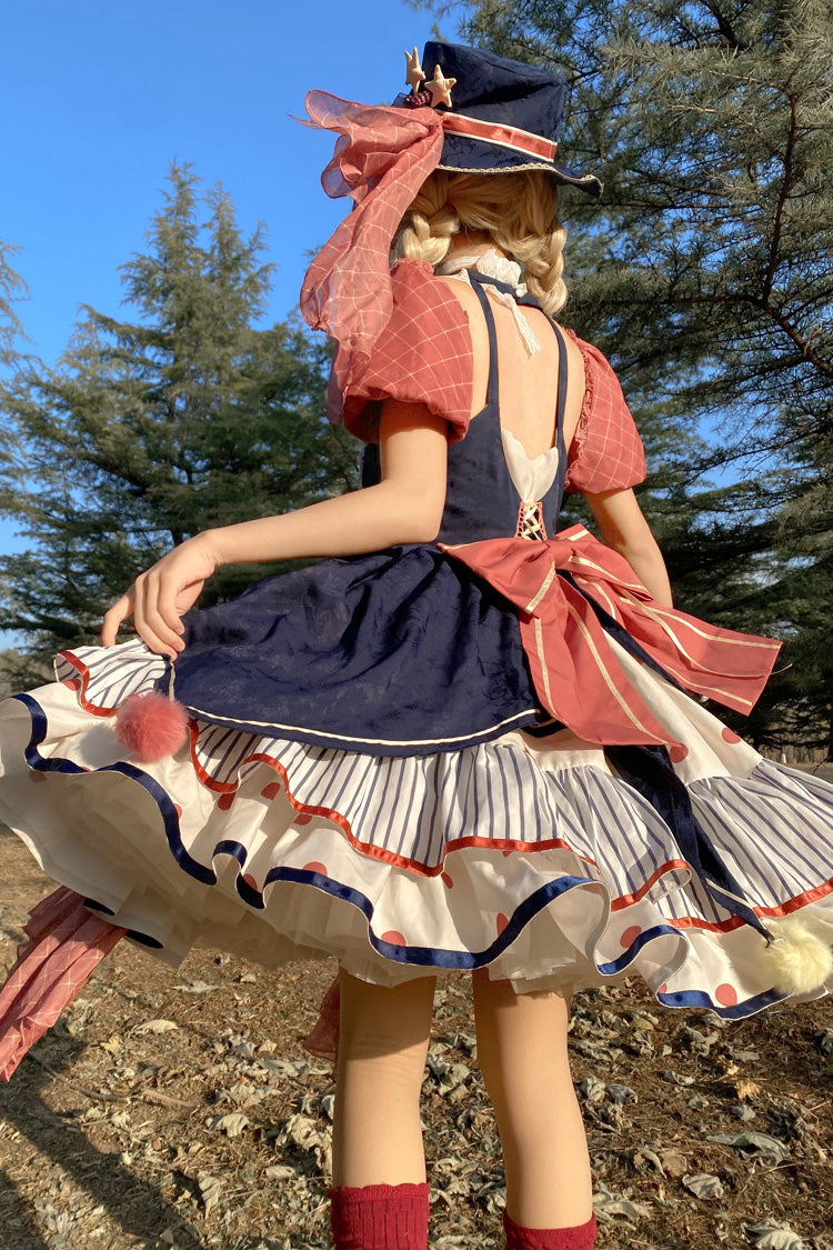 Sweet Lolita Dress - Multi-color Circus, Multi-Color, Printed, Bow Detail, Ruffled - additional product view 5