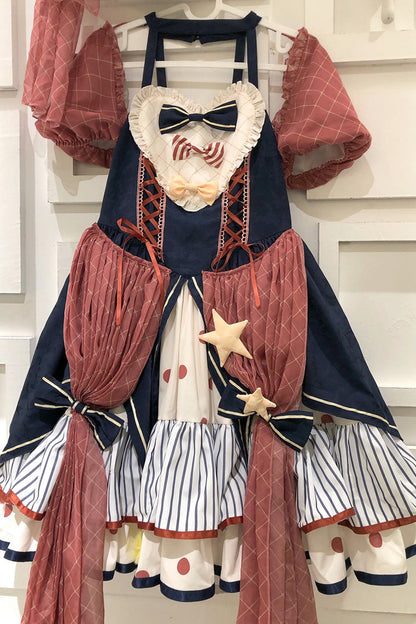 Sweet Lolita Dress - Multi-color Circus, Multi-Color, Printed, Bow Detail, Ruffled - additional product view 9
