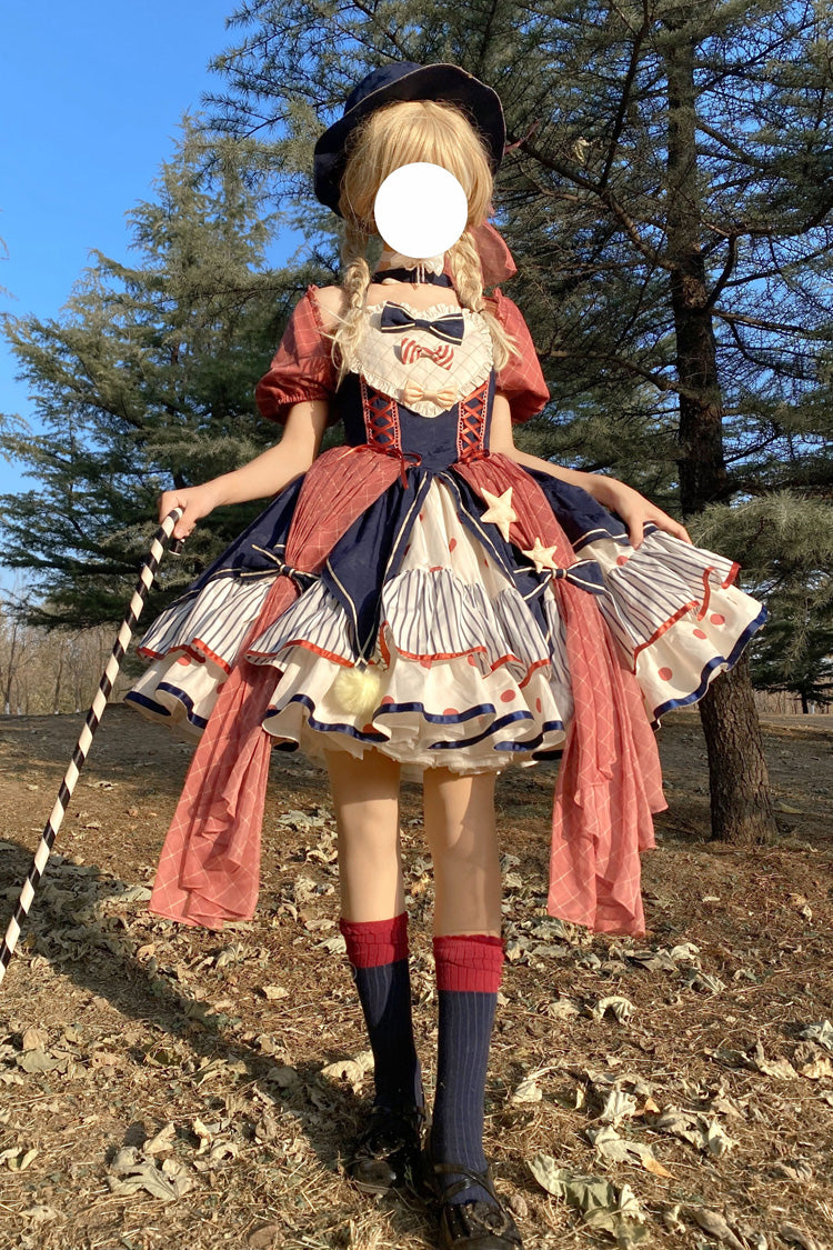 Sweet Lolita Dress - Multi-color Circus, Multi-Color, Printed, Bow Detail, Ruffled - main product image