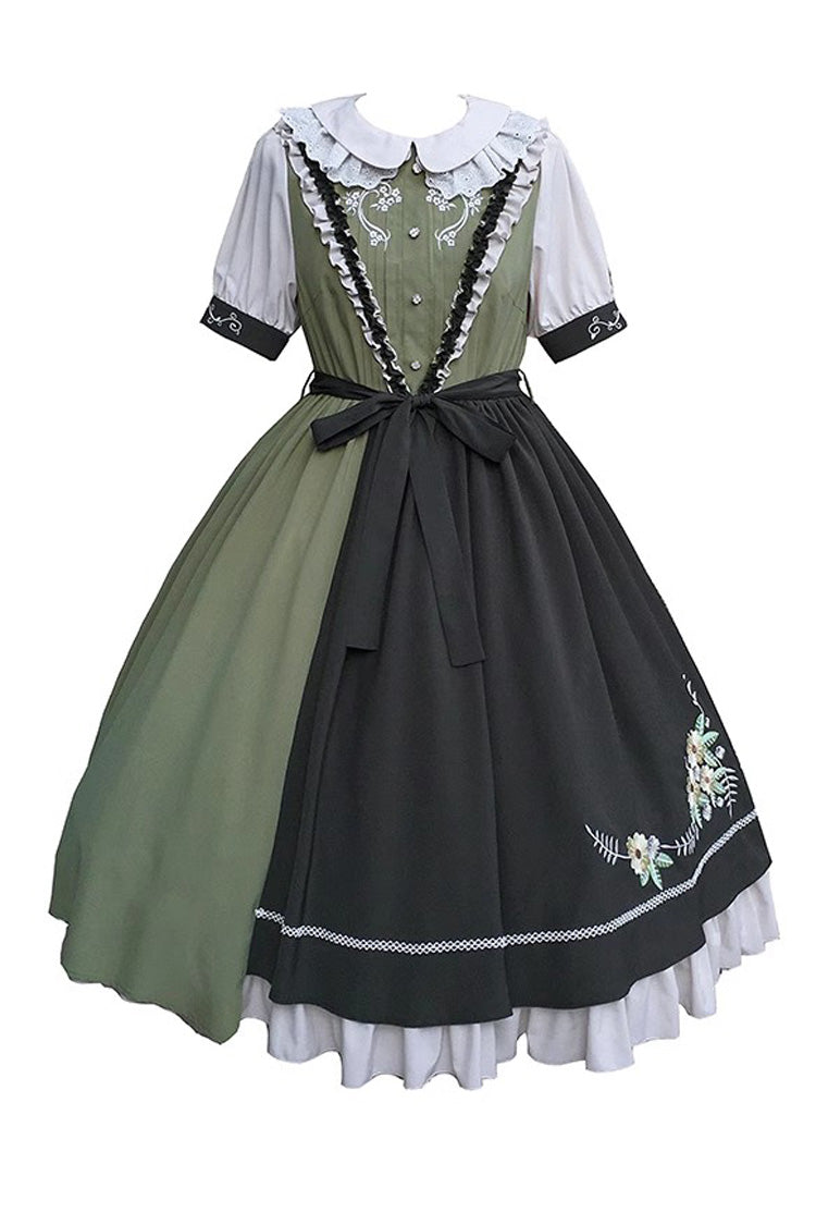 Sweet Lolita Dress - Multi-color Doll Collar, Multi-Color, Classic Style, Embroidered - additional product view 2