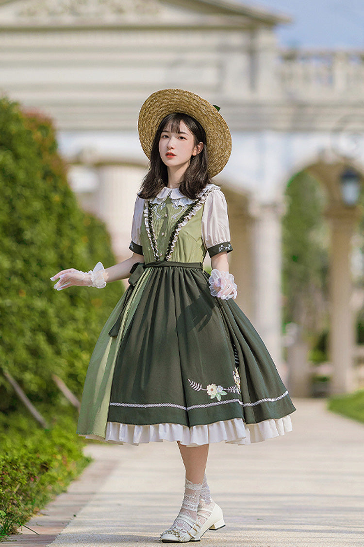 Sweet Lolita Dress - Multi-color Doll Collar, Multi-Color, Classic Style, Embroidered - additional product view 5
