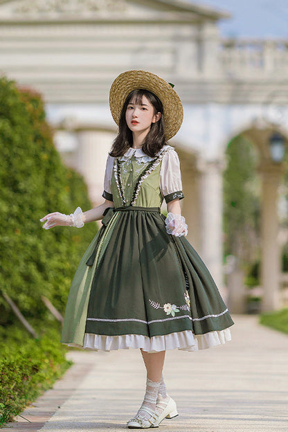 Sweet Lolita Dress - Multi-color Doll Collar, Multi-Color, Classic Style, Embroidered - additional product view 5